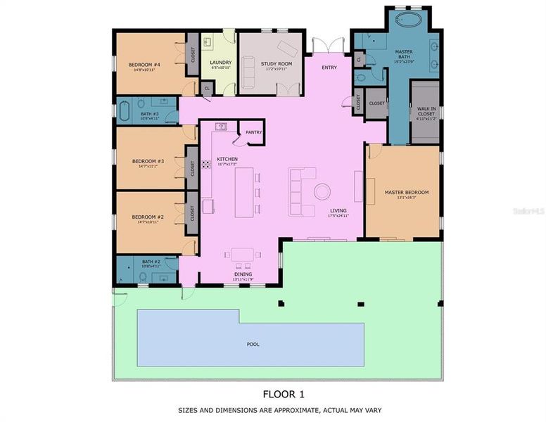 2D floor plan layout of this home in , Rotonda West, FL (Image 5).