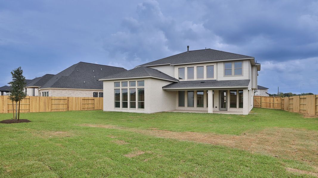 Exterior details and patio area of a home in Legacy Prairie at Katy Court, Katy (Image 4).