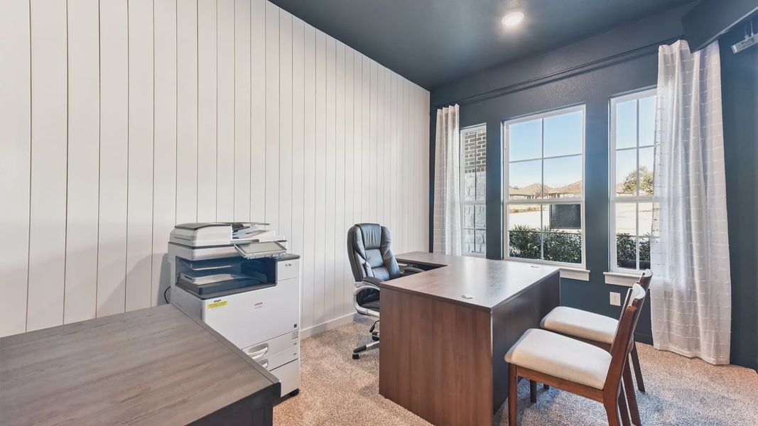 Representative furnished interior of a home built from the Peyton by Chesmar Homes in The Grove at Blackhawk, Pflugerville (Image 8).