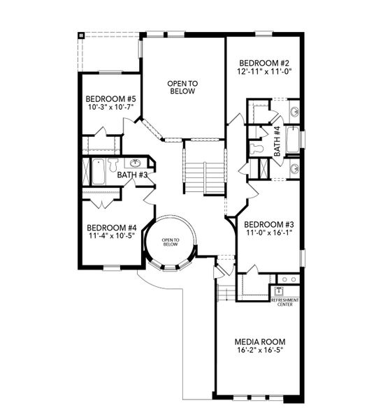 2D floor plan layout of this home in Country Lakes, Denton, TX (Image 3).