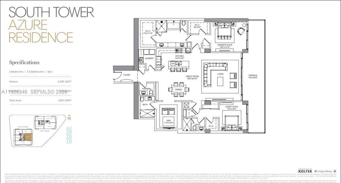 2D floor plan layout of this home in , Fort Lauderdale, FL (Image 2).