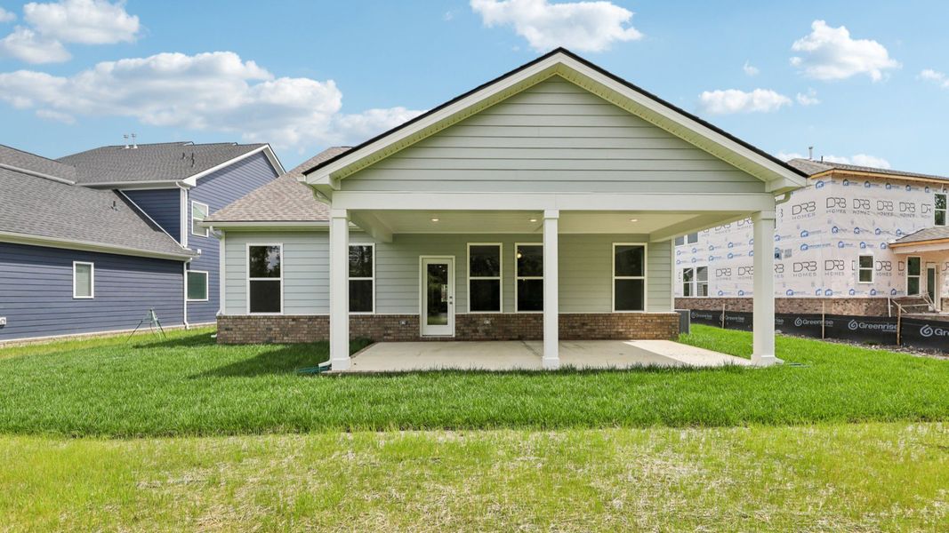 Rear Exterior with covered porch Rear Exterior with covered porch