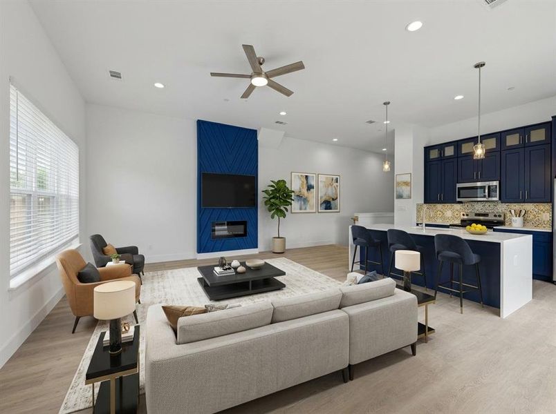 Furnished interior view inside a new home in , Dallas (Image 29).