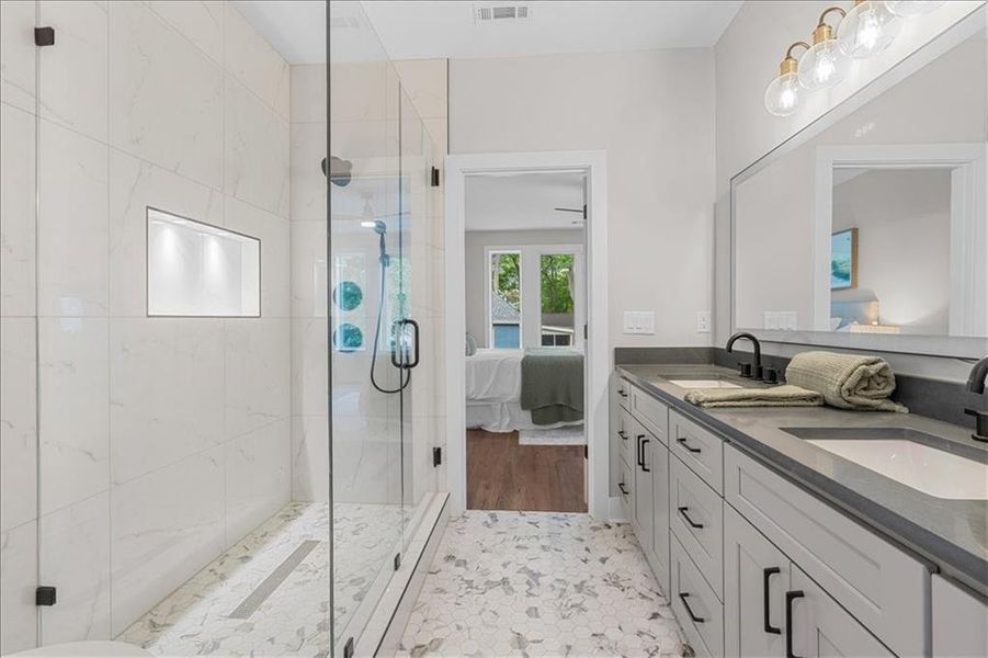 Furnished interior view inside a new home in , Atlanta (Image 21).