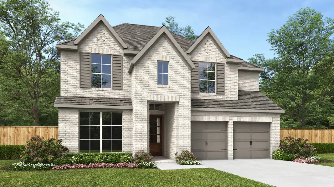 Representative exterior photo of a completed home built from the 2599W by Perry Homes in Jordan Ranch, Katy, TX (Image 7). Representative exterior photo of a completed home built from the 2599W by Perry Homes in Jordan Ranch, Katy, TX (Image 7).