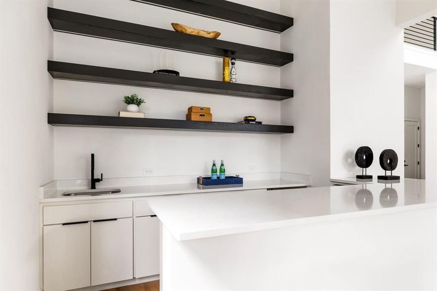 Bar area with a sink Bar area with a sink