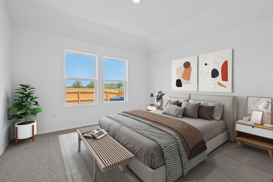 Bedroom featuring carpet and recessed lighting Bedroom featuring carpet and recessed lighting