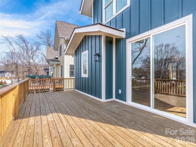 Exterior details and patio area of a home in , Asheville (Image 30).