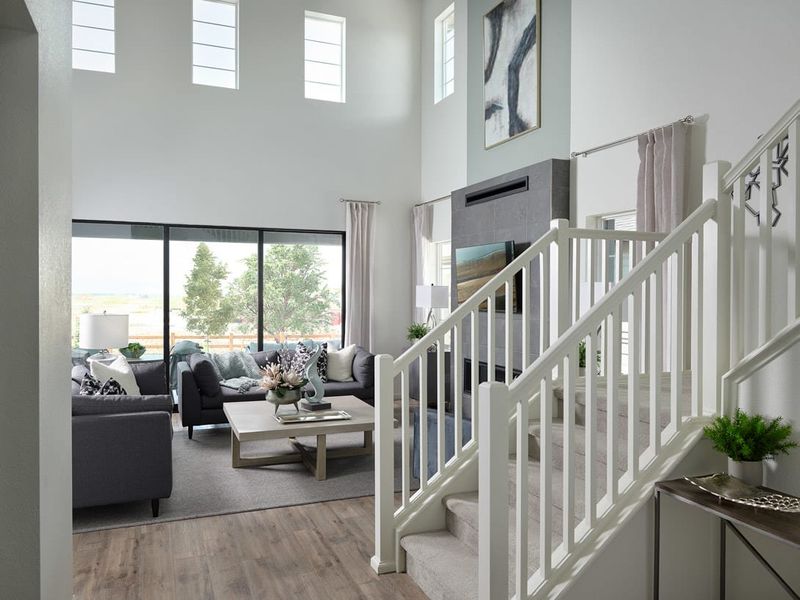 Representative furnished interior of a home built from the 3503 by Tri Pointe Homes in The Aurora Highlands, Aurora (Image 7).