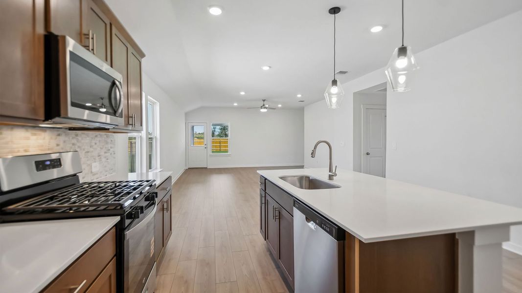 Furnished interior view inside a new home in Trails at Wildhorse, Austin (Image 11).