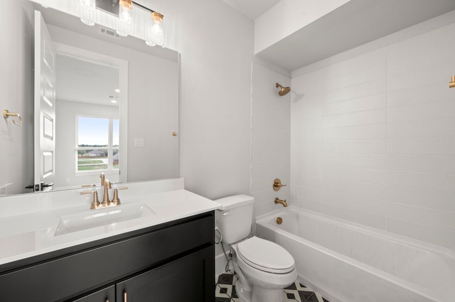 Representative furnished interior of a home built from the Aspen by Stonefield Homes in Rio Vista at Kelly Ranch, Aledo (Image 13).