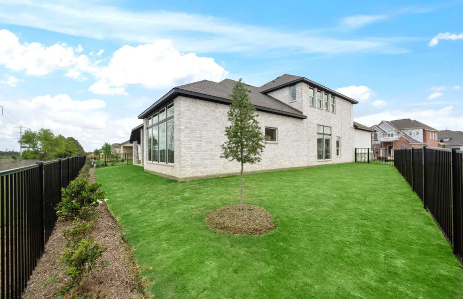 Exterior details and patio area of a home in Bridgeland 60′, Cypress (Image 23).