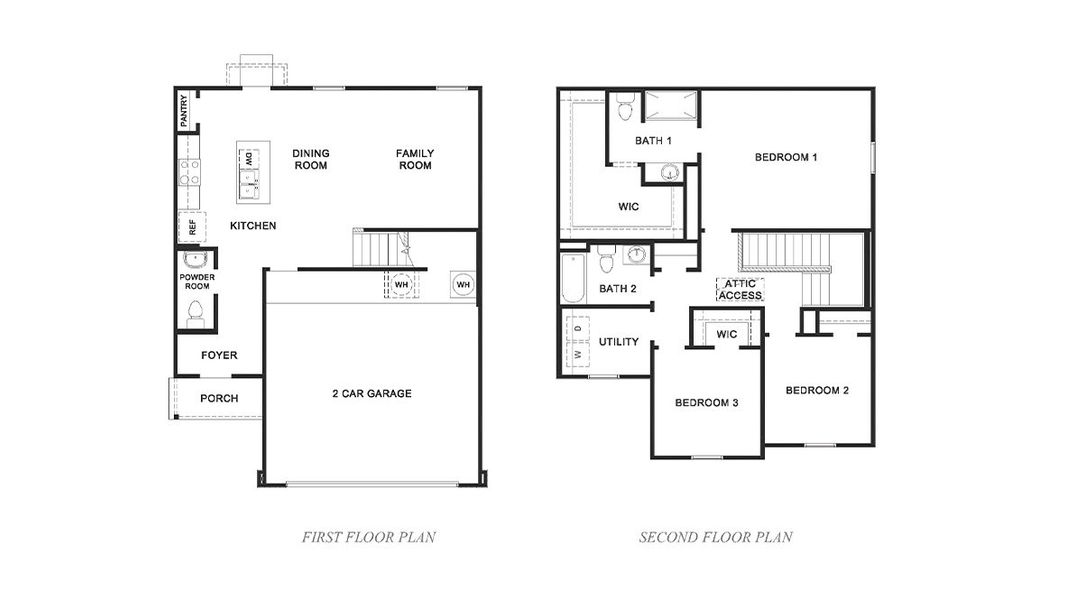 2D floor plan layout of this home in Lucero, San Antonio, TX (Image 2).