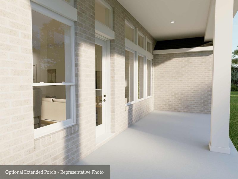 Exterior details and patio area of a home in Kresston - Enclave Collection, Montgomery (Image 2).