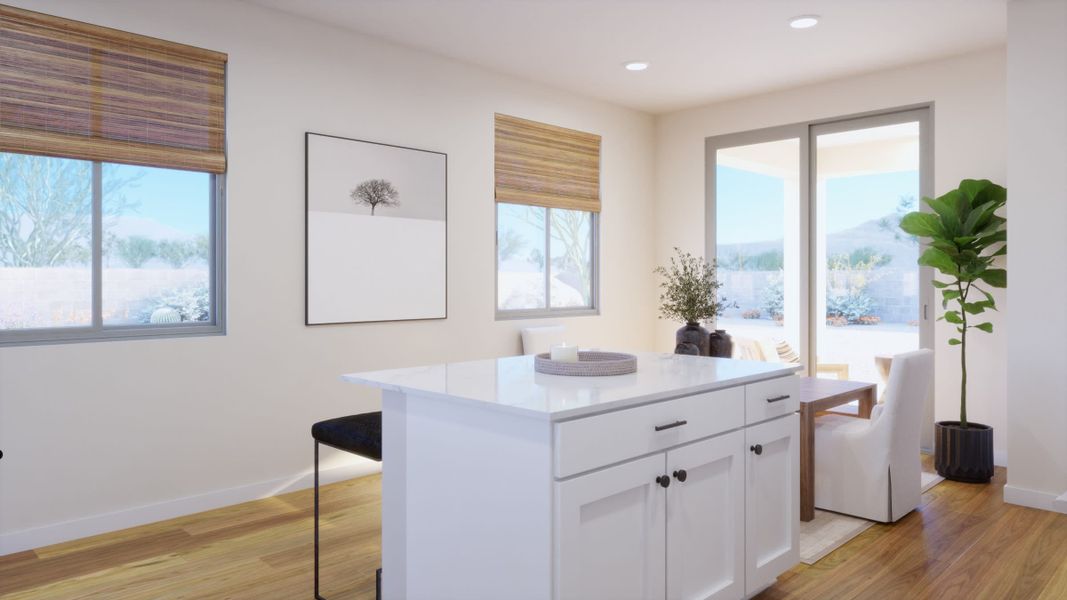 Kitchen Virtual Rendering | Daybreak Floorplan | Elara at Moonlight | New Homes in Maricopa, AZ by Landsea Homes