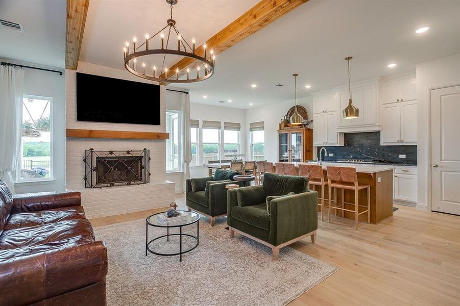 Upgraded countertops, ceiling height cabinetry