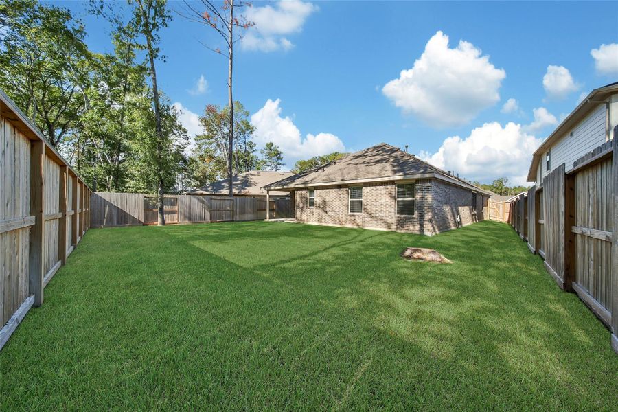 Exterior details and patio area of a home in The Highlands: Richmond Collections, Porter (Image 23).