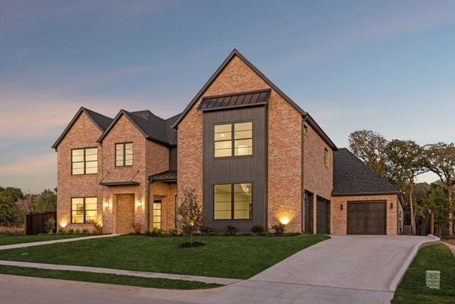 Front exterior of a new home in , Keller, TX, highlighting curb appeal (Image 22).