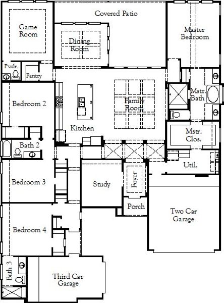 2D floor plan layout of this home in Mustang Lakes, Celina, TX (Image 5). 2D floor plan layout of this home in Mustang Lakes, Celina, TX (Image 5).