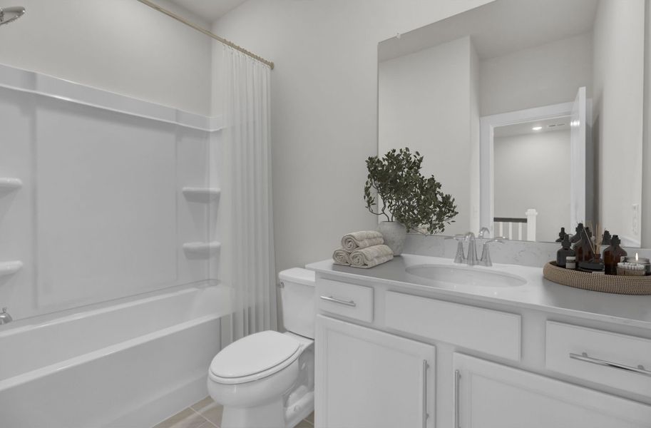 Furnished interior view inside a new home in Indigo Grove Townhomes, Johns Island (Image 22).