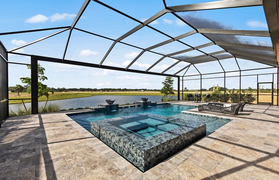 Exterior details and patio area of a home in Talon Preserve on Palmer Ranch, Nokomis (Image 30).