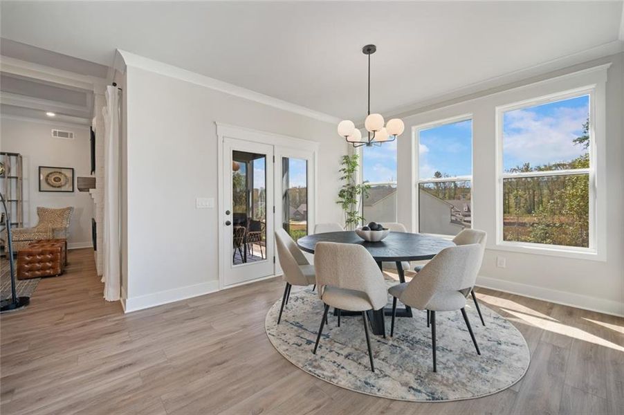 Furnished interior view inside a new home in Ponderosa Farms Manor, Gainesville (Image 11).