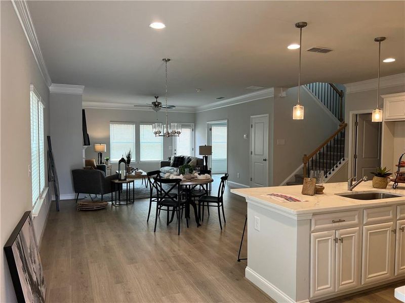 Furnished interior view inside a new home in The Village at Maple Street, Dawsonville (Image 23).