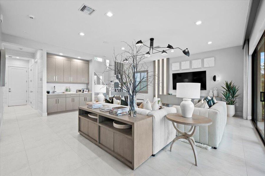 Furnished interior view inside a new home in Apex at Avenir, Palm Beach Gardens (Image 32).