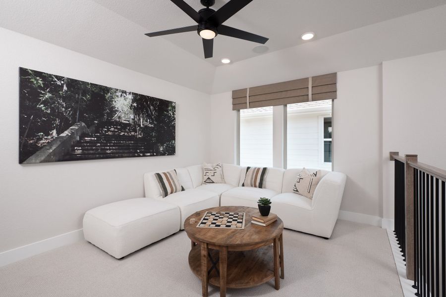 Representative furnished interior of a home built from the Laurel by Tri Pointe Homes in The Retreat at Harvest, Argyle (Image 10).