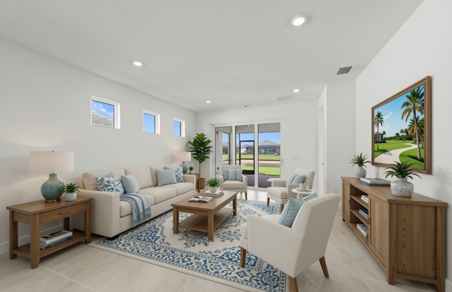 Furnished interior view inside a new home in TerraWalk at Babcock Ranch, Alva (Image 10). Furnished interior view inside a new home in TerraWalk at Babcock Ranch, Alva (Image 10).