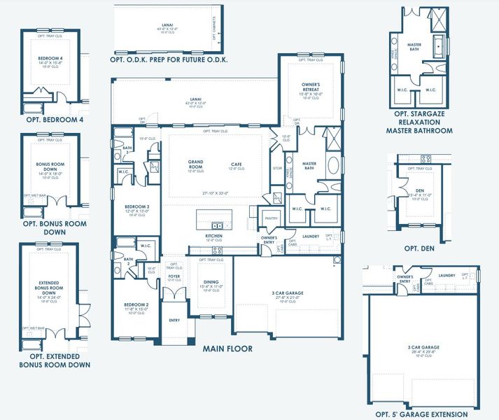 2D floor plan layout for the Cedar Key I by Homes by WestBay in Barrington Preserve, Brandon, FL (Image 3). 2D floor plan layout for the Cedar Key I by Homes by WestBay in Barrington Preserve, Brandon, FL (Image 3).