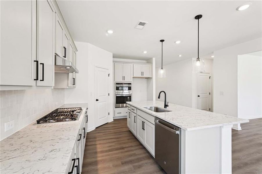 Furnished interior view inside a new home in Arbors at Richland Creek, Buford (Image 17). Furnished interior view inside a new home in Arbors at Richland Creek, Buford (Image 17).