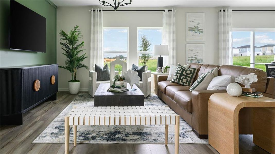 Furnished interior view inside a new home in Pasadena Woods, Dade City (Image 11).