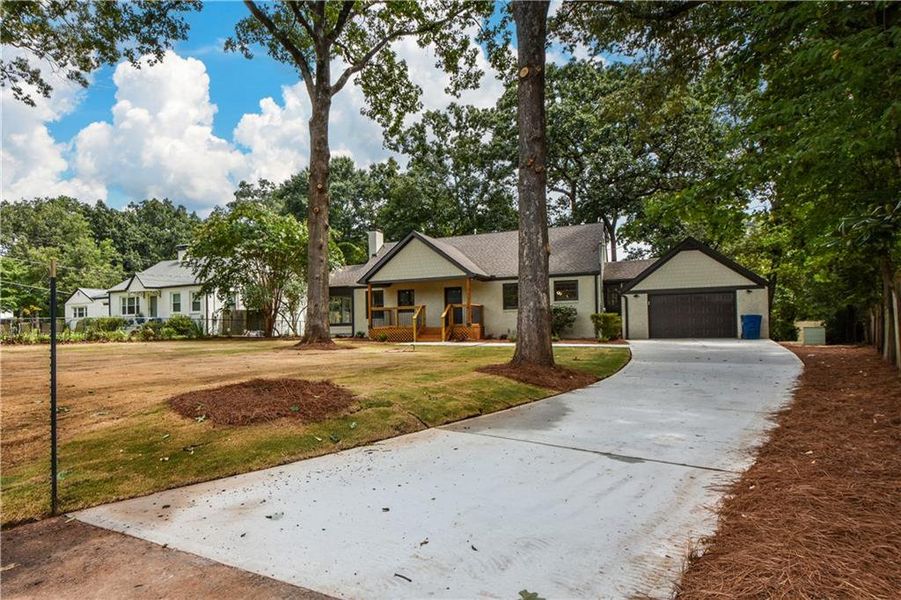 Front exterior of a new home in , Atlanta, GA, highlighting curb appeal (Image 1). Front exterior of a new home in , Atlanta, GA, highlighting curb appeal (Image 1).