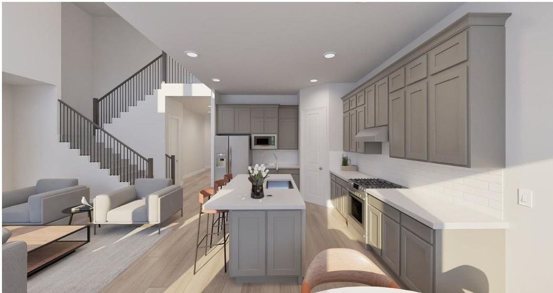 Pics are not of actual home.  They are a representative of a home of the same floor plan