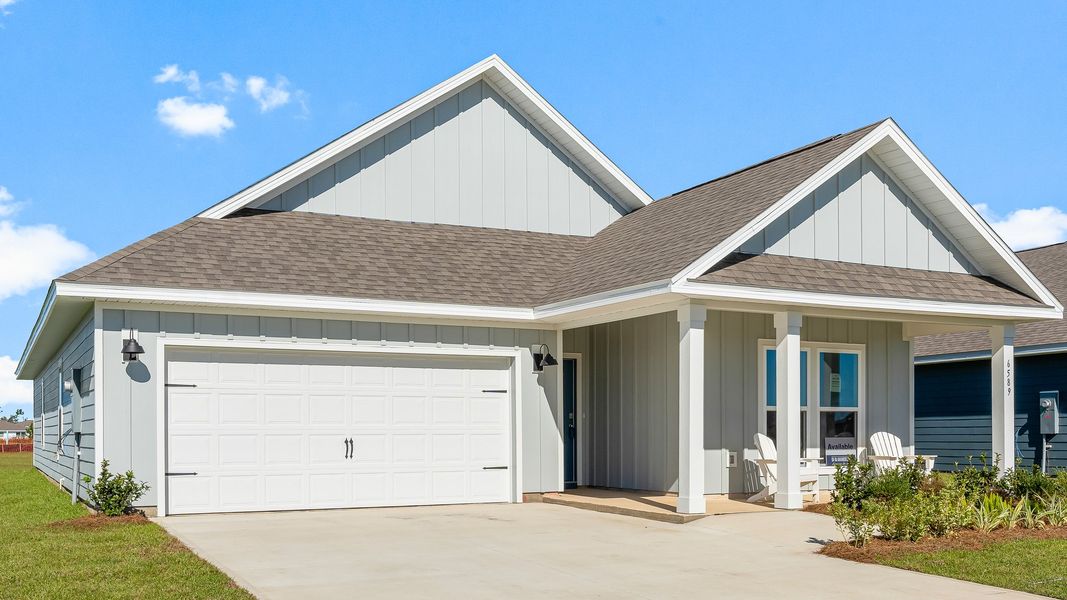 Representative exterior photo of a completed home built from the The Riverside by D.R. Horton in Liberty, Panama City, FL (Image 25).