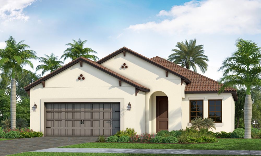 Representative exterior photo of a completed home built from the White Star by Neal Communities in SkySail, Naples, FL (Image 19).