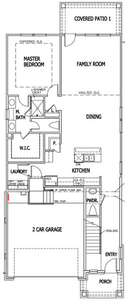 2D floor plan layout of this home in Avondale, San Antonio, TX (Image 2).