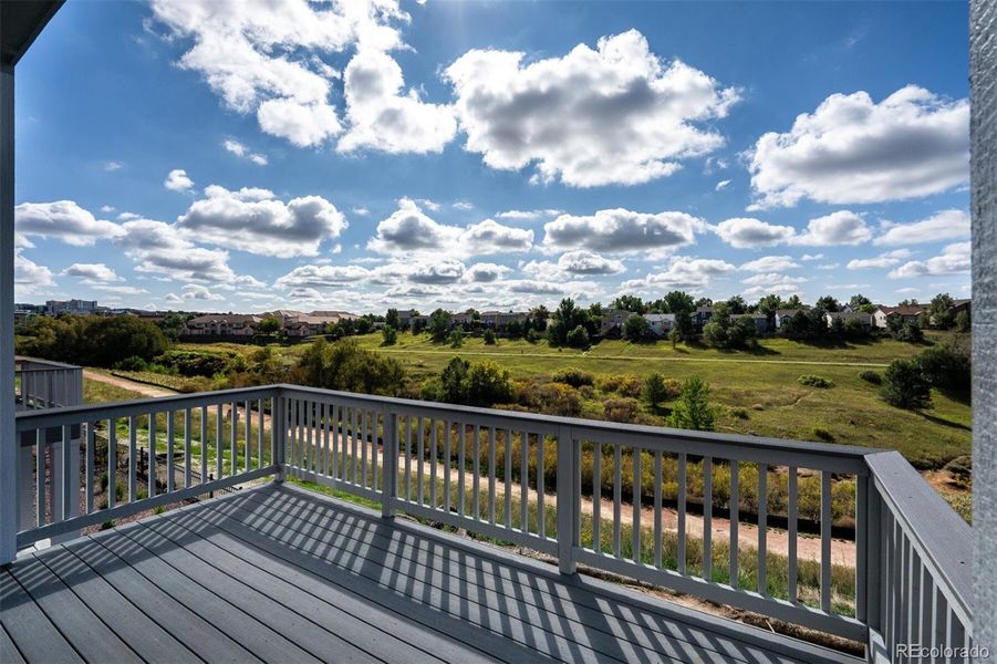 Exterior details and patio area of a home in Trailside at Cottonwood Creek, Colorado Springs (Image 4).