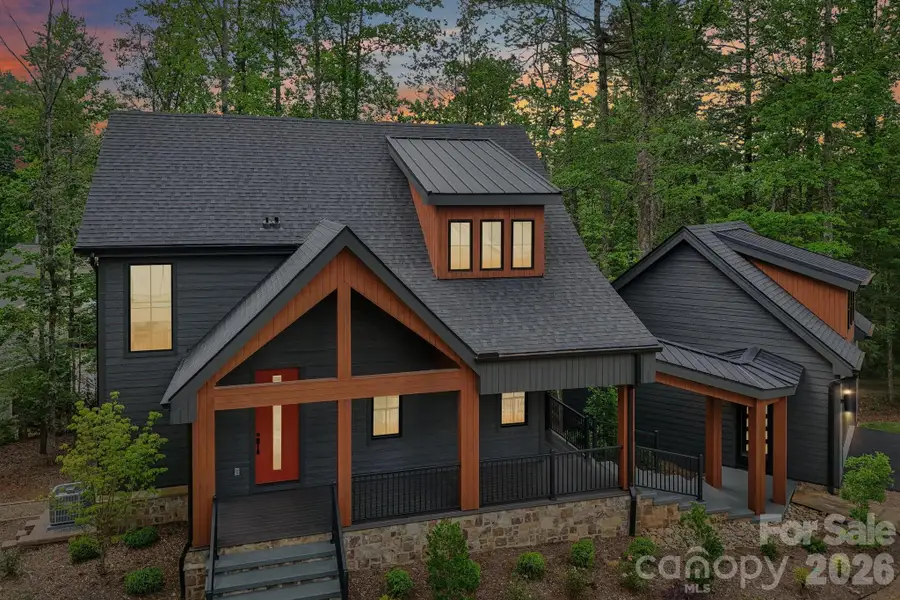 Front exterior of a new home in , Brevard, NC, highlighting curb appeal (Image 1). Front exterior of a new home in , Brevard, NC, highlighting curb appeal (Image 1).