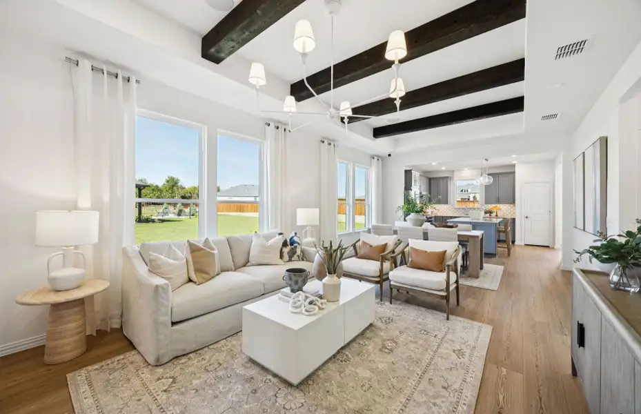 Furnished interior view inside a new home in Del Webb at Trinity Falls, McKinney (Image 10). Furnished interior view inside a new home in Del Webb at Trinity Falls, McKinney (Image 10).