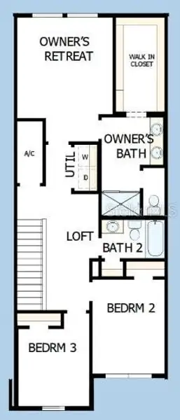 2D floor plan layout of this home in , Apollo Beach, FL (Image 3).