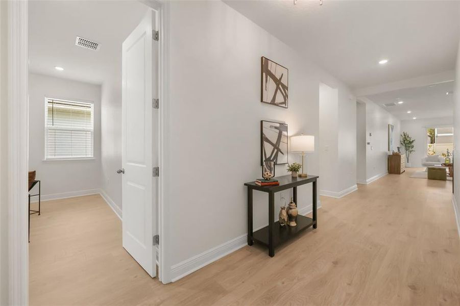 Furnished interior view inside a new home in Palms at Windermere, Windermere (Image 15). Furnished interior view inside a new home in Palms at Windermere, Windermere (Image 15).
