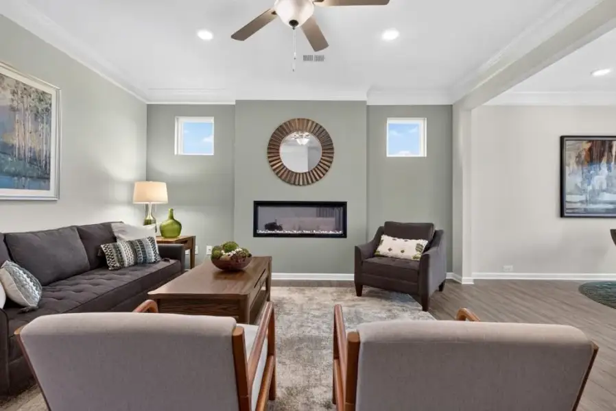 Furnished interior view inside a new home in Johnson Crossing, Cartersville (Image 4). Furnished interior view inside a new home in Johnson Crossing, Cartersville (Image 4).
