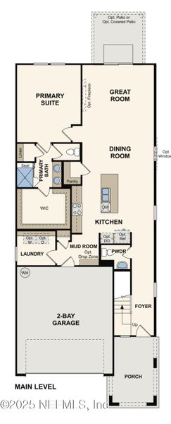 2D floor plan layout of this home in Seminole Palms, Palm Coast, FL (Image 4).