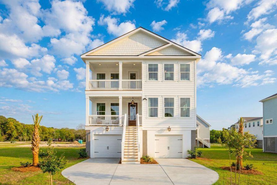 Front exterior of a new home in Kings River Preserve, Hollywood, SC, highlighting curb appeal (Image 27). Front exterior of a new home in Kings River Preserve, Hollywood, SC, highlighting curb appeal (Image 27).