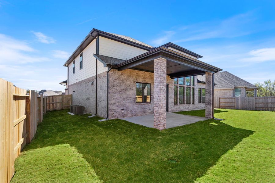 Exterior details and patio area of a home in Fulbrook on Fulshear Creek 60', Fulshear (Image 17). Exterior details and patio area of a home in Fulbrook on Fulshear Creek 60', Fulshear (Image 17).