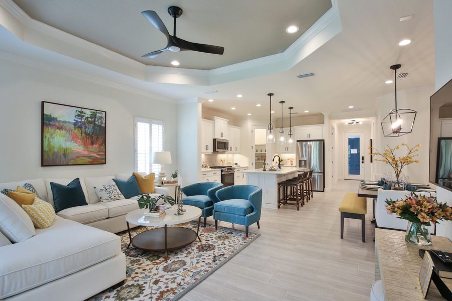 Representative furnished interior of a home built from the Tidewinds 2 by Neal Communities in Boca Royale Golf & Country Club at Wellen Park, Englewood (Image 12).
