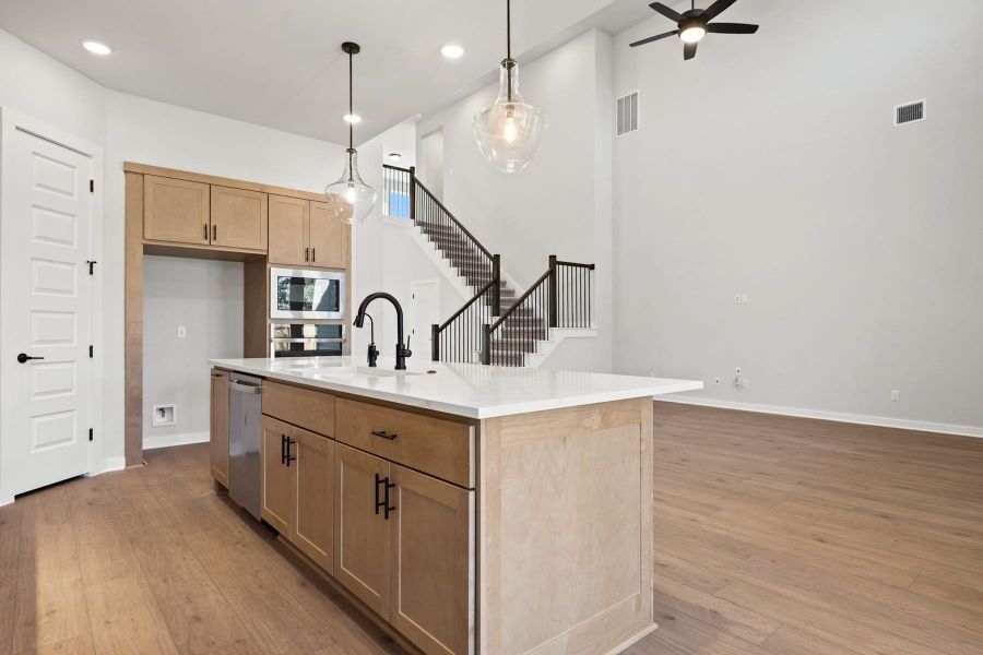 Furnished interior view inside a new home in Heritage, Dripping Springs (Image 14). Furnished interior view inside a new home in Heritage, Dripping Springs (Image 14).