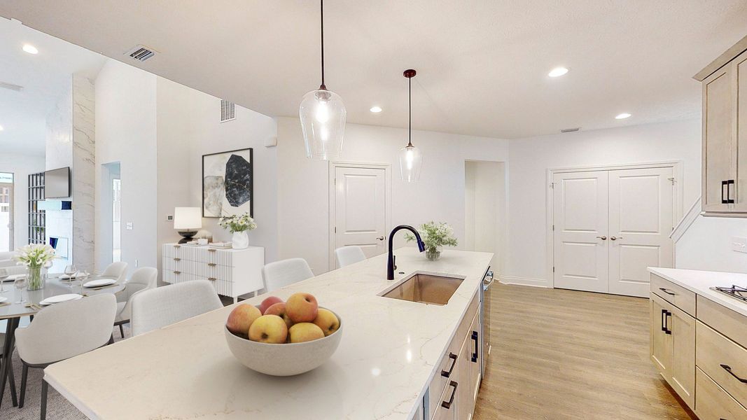 Furnished interior view inside a new home in The Courtyards at Oak Grove, Durham (Image 8).